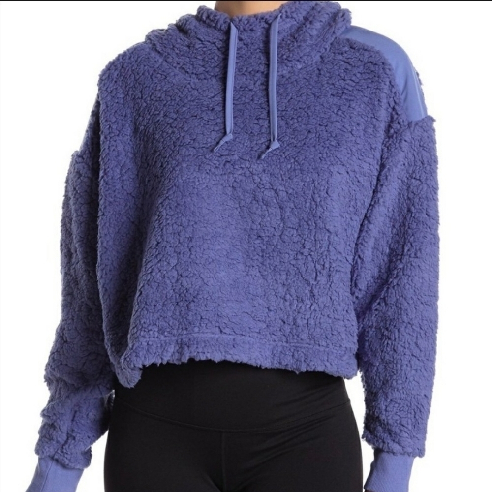 NWT Z by Zella Blue Sherpa Hoodie Pullover